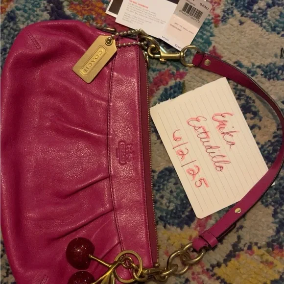 Coach Madison Hot Pink/Magenta Leather Shoulder Bag - Picture 8 of 15